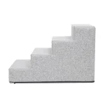 Inari lépcső – 4 fokos, 40cm magas – világosszürke – 1. kép