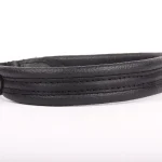Soft Plus (Nikkel) bőr nyakörv – Fekete – 1. kép
