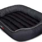 Oval kutyaágy – fekete és szürke – 3. kép