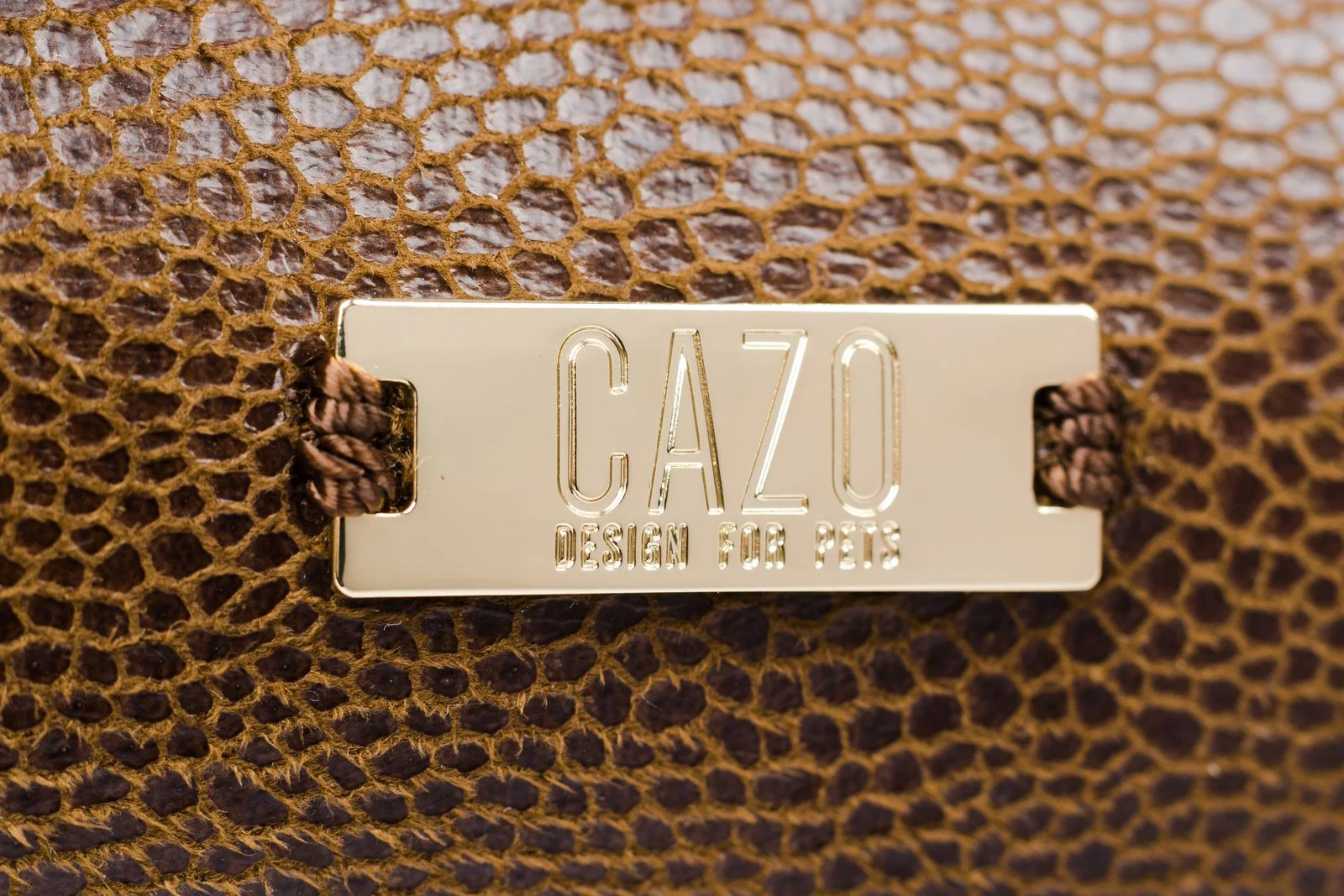 Classy puha bőr kutyaágy hatszögletű -  barna